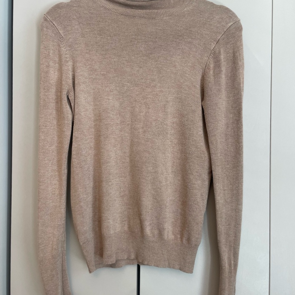 Zara Light Brown Women's Turtleneck Sweater